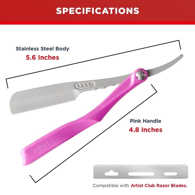 Feather Artist Club Wine SS Folding Handle Razor - Image 5